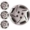 RYELDOM Copricerchi 13 Pollici per Fiat Seicento Brush, Set 4 Coppe Ruota in Nylon Flessibile Resistenti, Copricerchi Auto 13, Made in Italy