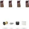 HOFFCAR Kit tagliando 4 FILTRI e 4L OLIO M compatibile con Volvo C30 1.6 74KW dal 2006 al 2010