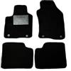 Generico Set Tappetini Auto Ypsilon dal 2012, 4 Pezzi in Moquette Nera, con Clip di Fissaggio e Bordo Antiscivolo (senza ricamo, moquette standard 6 mm)