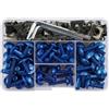 BOSDF Viti Ergal Moto Per Y-AMAHA T-MAX MT07 MT09 MT-09 SP MT125 MT25 YZF R1 R15 R25 R3 R6 R125 155PCS Carenatura Bulloni Dadi Kit Corpo di Fissaggio Pinze Vite(Blue)