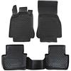 J&J AUTOMOTIVE Tappetini Auto in Gomma su Misura per Jaguar Jaguár XF 2007-2015, Set da 4 Pezzi, 3D - con Bordo Alto, Antiscivolo, Inodore, Colore Nero, TPE