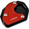 MTCRIGHTER per Triumph Trident 660 2021-2024 Cavalletto laterale Cavalletto Piastra ingranditrice Realizzato in lega di alluminio CNC (Red)