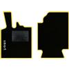 QUEMAR Tappetini Auto compatibili con Smart Fortwo W451 2007-2014 / Kit Tappeti in Moquette e Gomma su Misura (Set 2 Anteriori) / Ricami e Colori Personalizzati (1 Ricamo, Bordo Giallo)