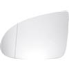 Motoforti Specchio Laterale Sinistro Di Ricambio Per Audi A2 00-05 1 Pezzo | Bianco, Plastica, Vetro Reale, Asferico, Riscaldato, 8Z1857535A, 16.5cm, Regolazione Elettrica, Non Oscuramento Automatico