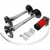 PEIYAOTCO Kit clacson per treno da 1000 dB, universale, per camion, auto, SUV, pickup, furgoni, barche e moto, in zinco cromato, 12 V, 120 dB, stile classico