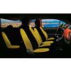 Rebeca Shop® Coprisedili Auto Compatibili per 500 dal 2007 in poi Made in Italy Set Copri-sedili anteriori e posteriori (500 dal 2007 con colore posteriore, Nero/Giallo)