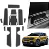 BIBIBO Tappetini antiscivolo compatibili con Jeep Avenger 2023-2025, tappetini in gomma per console centrale, Jeep Avenger, antiscivolo, antiscivolo, tappetini per auto (bianco)