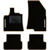 QUEMAR Tappetini Auto per Dacia Sandero, Bordo Beige, 2 Ricami | anche Stepway / dal 2021 / Kit Tappeti Moquette e Gomma su Misura / Set 2 Anteriori +2 Post./ Ricami e Colori Personalizzati