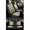 NOBQUA Coprisedili Auto Universali per 5 Posti in Vera Pelle-Compatibili con BMW X1 X2 X3 X4 X5 X6 X7 - Impermeabili, Antiscivolo-Set Completo per SUV e Berlina