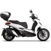E-BIKERS SHAD SH39 BAULETTO TOP CASE 40 LT BIANCO CON SCHIENALINO + SUPPORTO BEVERLY 300 400 HPE S