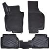 J&J AUTOMOTIVE Tappetini Auto in Gomma su Misura per Volkswagen Tiguan 1 2007-2015, Set da 4 Pezzi, 3D - con Bordo Alto, Antiscivolo, Inodore, Colore Nero, TPE