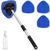 Esshogo Spazzola Pulisci Vetro Auto, Kit Pulizia Auto, Spazzola per Auto, Pulizia Parabrezza Auto Telescopico, Spazzola Vetri Auto, Accessori Auto per Pulizia Vetro Auto