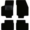 QUEMAR Tappetini Auto per Opel Astra G, Bordo Nero, 0 Ricami | 1998-2006 / Kit Tappeti Moquette e Gomma su Misura / Set 2 Anteriori + 2 Posteriori / Ricami e Colori Personalizzati