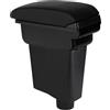 ZENVI Braccioli Compatible with Renault Dacia Captur Braccioli 2013-2016 Console Centrale Organizer Immagazzinaggio Scatola Doppio Spazio Piastra appoggio gomito estesa （linea nera）