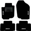 QUEMAR Tappetini Auto compatibili con Rav4 III XA30 2006-2013 / Kit Tappeti Moquette e Gomma su Misura (Set 2 Anteriori + 2 Posteriori) / Ricami e Colori Personalizzati (Bordo Nero, 4 Ricami)