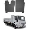 OMAC Tappetini in Gomma Compatibili con Iveco Eurocargo 160 2002-2008 Tappetini Auto Nero 2X