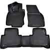 J&J AUTOMOTIVE Tappetini Auto in Gomma su Misura per Volkswagen Touran 2 Dal 2015, Set da 4 Pezzi, Bordo Alto 4 cm, Antiscivolo, Inodore, Colore Nero