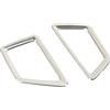 VECES 2 Pz Set Interior Chrome Front Air Condition Butlet Outlet Vent Stampaggio Cappuccio Tappo Trim Fit For Peugeot 5008 3008 300 8GT 2017 LHD. Modanature Interne