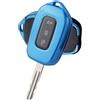 ATFIGII Cover per chiave compatibile con R enault Custodia Chiave Twingo 3 Dacia Sandero Stepway ||| Dacia Sandero 3 Duster Dokker TPU Guscio per la chiave 3 Tasti Blu