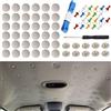 FUSHENGCHUANG Kit di Riparazione Cielo Auto: 60 Bottoni Universali con Rivetti, Tessuto a Rete, Compatibili con Tutte le Auto