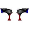 AZgraphishop PROTEZIONE PIASTRA FORCELLA RESINA 3D COMPATIBILE CON HONDA Africa Twin CRF 1000 L PA-002(NWS) (Tricolore)