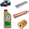 OP Kit di manutenzione auto OP per Mini R53 Cooper S / One Benzina 2005-2014: 3 filtri + 5L olio Edge 5W30