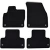 J&J AUTOMOTIVE Tappetini in Tessuto per Land Rover Range Evoque 2011-2018, Set da 4 Pezzi Anteriori e Posteriori, di Velluto su Misura, Antiscivolo, Colore Nero
