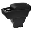 YJYWZH Bracciolo per Peugeot 207 207CC 2006-2015 con Vano Smartphone | Vano smartphone,Portabicchieri,Doppio vano portaoggetti,Bracciolo centrale scorrevole,Pelle PU,Base specifica per veicolo