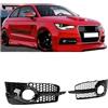 UTSKWD 1 paio di griglie da corsa a nido d'ape for fendinebbia esagonali | Compatibile con Audi A1 8X S-Line 2010, 2011, 2012, 2013 e 2014. Griglia di copertura for fendinebbia paraurti anteriore.