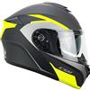 CGM Casco modular, 568G BER DRESDA Grafite Giallo fluo opaco, XL (61-62cm)