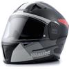 Generico Casco Integrale Blauer Jet NF01 Naca Full Face grafica A Nero Rosso H136 (M)