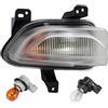 EASYSHOP24H Fanale Fanalino Freccia Luce Diurna Anteriore Sinistro Compatibile Per Renegade dal 2014 Luce Faretto Paraurti Lato Guidatore Con Portalampade e Lampadine