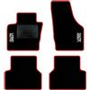 QUEMAR Tappetini Auto per Audi Q3 2011-2018, Bordo Rosso, 2 Ricami | Kit Tappeti Moquette e Gomma su Misura / Set 2 Anteriori + 2 Posteriori / Ricami e Colori Personalizzati / Antiscivolo