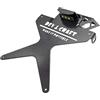 Generico Portatarga per KTM Duke 125-390 Pieghevole Staffa Supporto con Luce Targa LED (Verniciatura Nera Luce Targa Bianca)