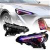 CKCD RGB Fanali anteriori compatibili con Toyota GT86 ZN6 Subaru BRZ ZC6 2012-2020 Scion FR-S 2012-2016,Fari con luci diurne e indicatori di direzione sequenziali
