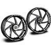 IVER Adesivi cerchi moto compatibile con honda cbr 600 rr 17 pollici (bianco)