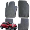 W-Parts SERIE 4 TAPPETI - TAPPETINI IN GOMMA TPE NERI PER FIAT 500X dal 2014 in poi