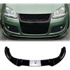IDENUONA Kit di alettoni per paraurti anteriore per VW Golf 5 GTI con bodykit nero lucido effetto fibra di carbonio