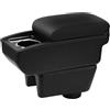 YJYWZH Compatible with Seat Ibiza 6j Braccioli Ibiza 4 IV 2008-2016 Braccioli Auto Bracciolo Console Centrale Scatola Portaoggetti Cuoio Nero Supporto del Braccio con portabevande