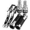 GAYANHU Kit leva di ricambio Moto Leva Di Frizione Del Freno Manubrio Manopole End Per YAMAHA XJ6N XJ6 N XJ6DIVER XJ6 DIVER 2009 2010 2011 2012 2013 2014 2015(Silver)