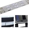 YK ZAOOER Testa Lettere Di Copertura 3D, Prima Linea Sport Emblema Distintivo Lettera Emblem Sticker Logo Decal,Bright silver
