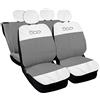 Auto Accessori Lupex Coprisedili Auto Compatibili con Cinquecento 500, Made in Italy, tessuto poliestere, Bianco - Grigio Chiaro Modello 2
