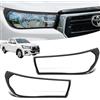 JHCHAN Copricerchi fari per Toyota Hilux 2015-2020 modelli di base Hilux Active Icon Revo, Hilux AN110 AN120 AN130 nero lunetta per fari