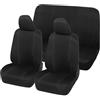 Auto Accessori Lupex Coprisedili Auto Compatibili con 600, Nero, Made In Italy, Tessuto fodere in Policotone, Sedili Anteriori e Posteriori