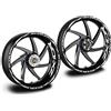 IVER Adesivi cerchi moto compatibili con kawasaki ZX-10R 17 pollici bianchi