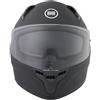 BHR Casco Integrale Moto con Doppia Visiera 831 ROCKET, Casco Moto Integrale Omologato ECE 22.06 con Schermo Parasole, Casco Uomo/Donna, Nero Opaco, L