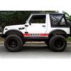 worldcustomchopper ADESIVI COMPATIBILI SUZUKI FUORISTRADA SANTANA SAMURAI OFF ROAD IN OMAGGIO DUE 4X4 (NERO OPACO)
