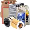 kW&HP KIT TAGLIANDO 4 FILTRI + 6LT OLIO G-M 5W30 PER ASTRA J 1.7 CDTI 81KW 110CV DAL 10/2010 AL 2015