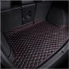 MNBHJGR Auto Tappetino per Bagagliaio in Pelle per Mazda CX-30 2019-2024, Bordo Alto su Misura Vasca Baule Tappeto,AntiGraffio Antiscivolo,B/Black Red