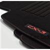 Car Lux AR06004 - Tappetini su misura per CX-3 CX3 Edition Velour Rosso dal 2015